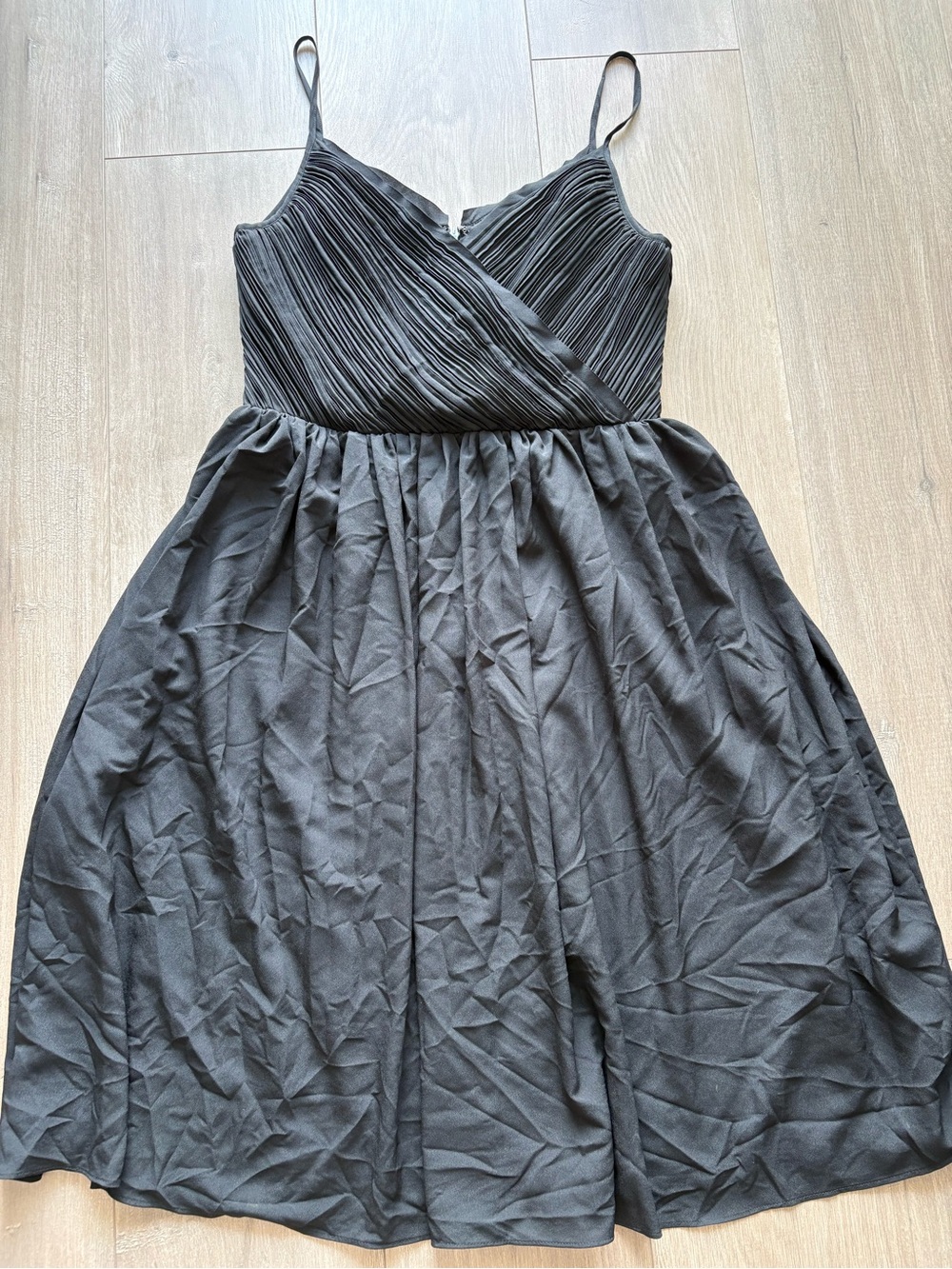 Banana Republic pleated black midi Dress